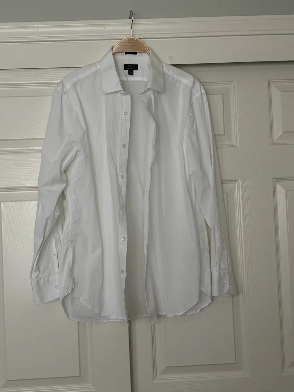 J. Crew Men’s White Dress Shirt - Classic Button-Down